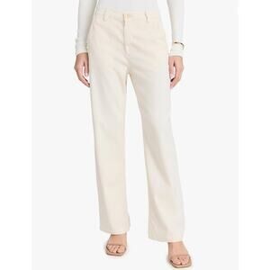 AG Adriano Goldschmied NWT Caden Straight Wide‎ Leg Chino Pants in Canvas 33
